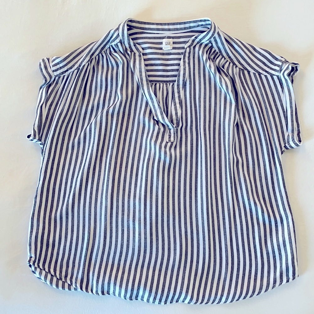 Navy Stripe Popover shirt